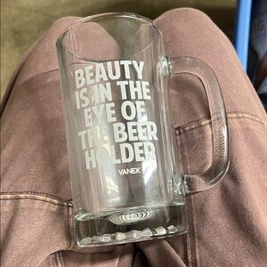Jac Vanek Clear Glass Beer Mug